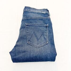Mother Swooner Coin Pocket The Streets Are Talking Denim Jeans Raw Hem Size 30